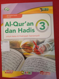 Image of Al-qur'an dan Hadis untuk kelas IX Madrasah Tsanawiyah